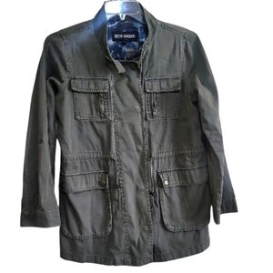 Steve Madden Womens Green Utility Jacket With Pockets Size Medium